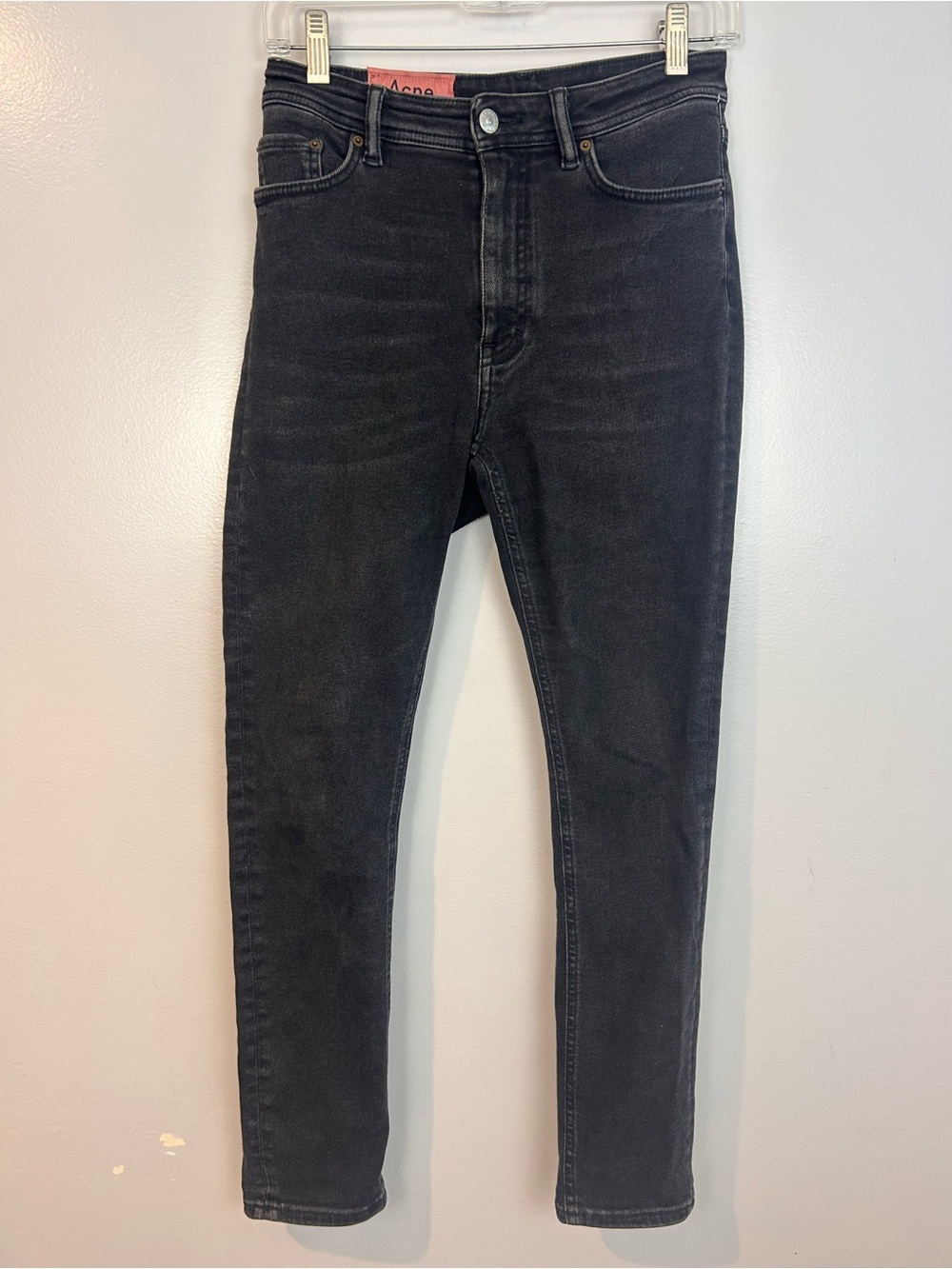 Acne Studio's Bla Konst High Rise Black Slim Ankle Denim Jeans Size 27